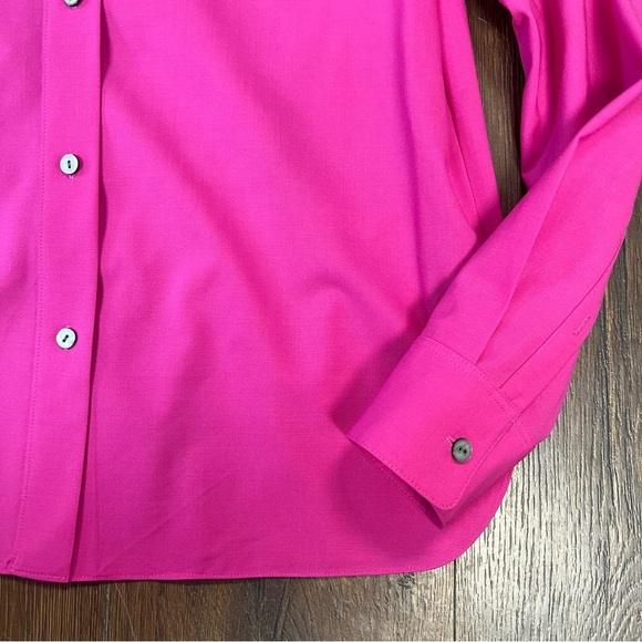 Theory Pink Collared Button Down Blouse SZ P - Picture 5 of 6